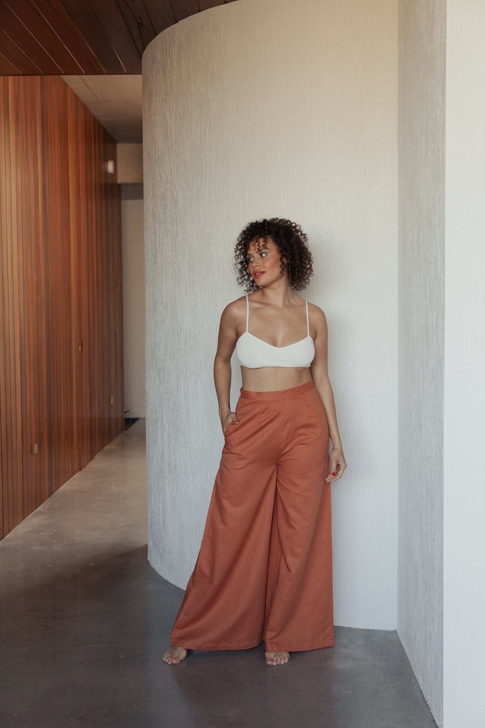 The Jenni Pant in Rust-Robes-Robe